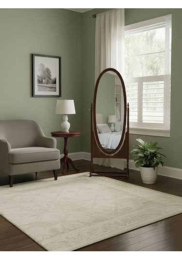 Rivoli Ayaklı Ahşap Oval Boy Aynası 58x165 Ceviz