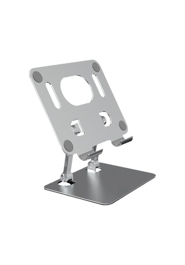 Joyhub Tablet Standı 360 Kaldırma Döndürme Katlanır Taşınabilir Yükseltme Metal Stand Açık Gri Yok Vantuzlu 1hzch9