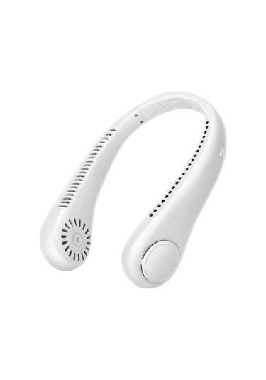 Enjoy Homee Asılı Boyun Fanı Usb Şarj Taşınabilir Küçük Fan Yapraksız Asılı Boyun Fanı W0s65n Beyaz