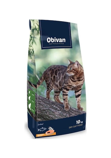 Obivan Somonlu ve Hamsili Kısırlaştırılmış Yetişkin Kedi Maması 10 KG