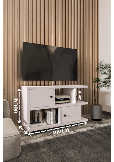 Tv Ünitesi,kitaplık,mutfak Dolabı,ergonomik İşlevsel Dolap,portatif Minifix Kurulum Beyaz