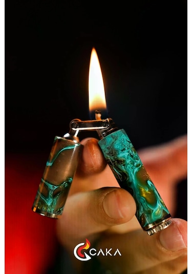 Caka Lighter Odkka Turquiose Benzinli Çakmak - Ckl-071