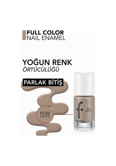 Flormar Full Color Ultra Yüksek Pigmentli & Parlak Bitişli Oje FC42