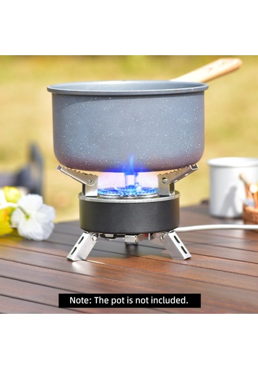 Mufunye Kamp Gazlı Ocak, 6800w, Katlanabilir 3 Ocağı Ve Piezo İğneli - Kamp, Yürüyüş, Piknik Ve Acil Durumlar İçin Siyah
