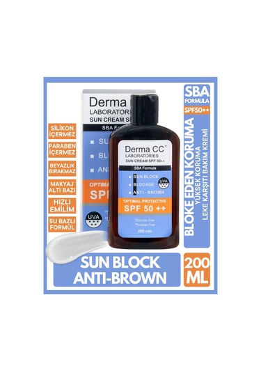 Derma Cc Sun Block Güneş Kremi SPF50++ 200 ML