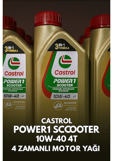 Castrol Power1 Scooter 10w-40 4t Motor Yağı Yeni Yüz