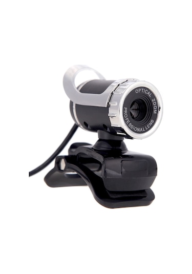 Leezsing Yüksek Kaliteli Usb Web Kamerası: 360 Derece Dönebilir, Mikrofonlu, Gümüş Renk, Bilgisayar Ve Laptop Uyumlu