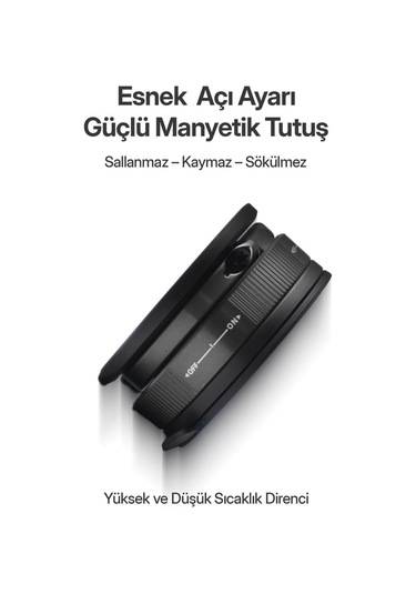 Powerway Tt77 Manyetik Araç İçi Telefon Tutucu Katlanabilir 360 Siyah