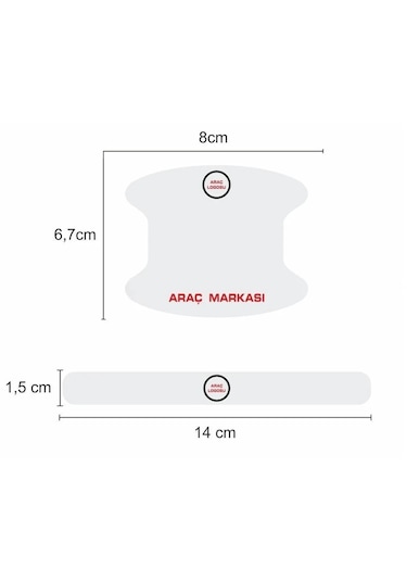 Honda Marka Araçlar İçin Kapı Kolu Çizik Önleyici 8'li Set