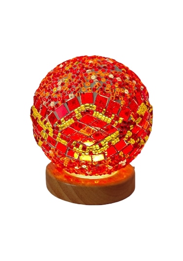 Relaxed Gece Lambası Yaratıcı Şarj Masa Lambası Dekoratif Cam Lamba- Normal Usb Plug-in Sıcak Renk Amfiz-14 Siyah