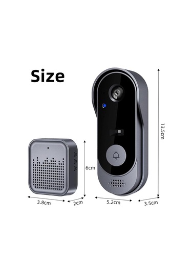 Video İnterkom Kapı Zili 120 Görüş Açılı Gece Görüşlü Sensörlü,kablosuz Giriş Güvenlik Kamerası