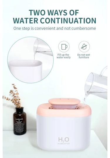 3.3 Litre Hava Nemlendirici Ultrasonik Aroma Buhar Makinesi Çift Sprey Aroma Difüzörü Led Işıklı