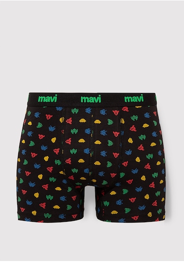 Mavi - Baskılı Siyah Boxer 092259-900 Siyah (453492580) Siyah