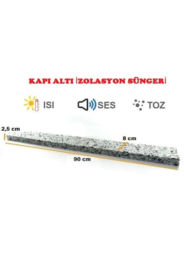 Yapışkanlı Kapı Altı Isı Ve Ses Yalıtım Eşik Süngeri 2,5cmx8cmx90