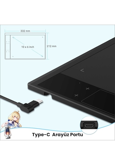 Veikk A30 10 x 6" Grafik Tablet