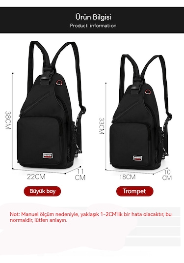 Yeni Kadın Göğüs Çantası Omuz Crossbody Çanta Siyah Küçük Siyah