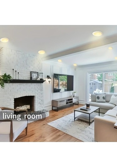 Fastbuy Görünmez 6w Ahşap Tavan Lambası, 2 Adet, Oturma-yatak-duş Odası İçin Ahşap