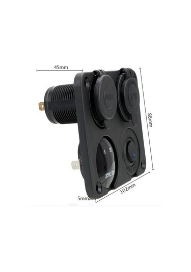 Shuıvan Switch Panel Voltmetre Usb Şarj Girişi Kombine Sigorta Paneli-996