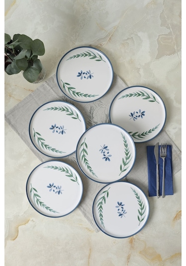 Keramika Daphne Nordic Pasta Tabağı 22 Cm 6 Adet 22923 Çok Renkli