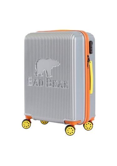 Bad Bear Logo Suitcase 23.01.80.002g Gri Orta Boy Tekerlekli Abs Valiz 64 Lt. Gri