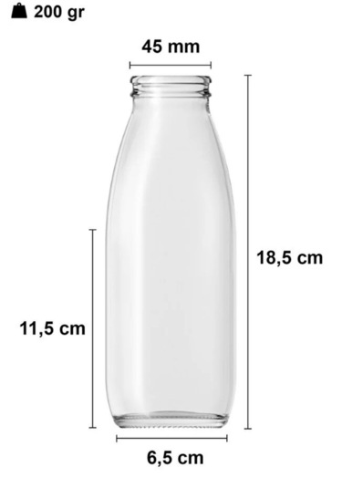 2 Adet Plastik Kapaklı 500 Ml Sürahi Süt, Ayran, Su, Limonata Meşrubat Şişesi Cam Şişe 500cc