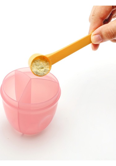 Geeroyoo Mavi Yiyecek Dereceli Pp 3 Bölmeli 80ml X3 Panda Desenli Dönen Süt Tozu Saklama Kutusu