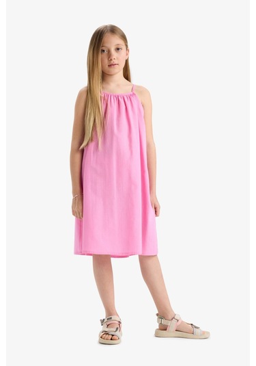 DeFacto Kız Çocuk A Kesim Pamuklu Kolsuz Yazlık Elbise E5808A825HSPN179