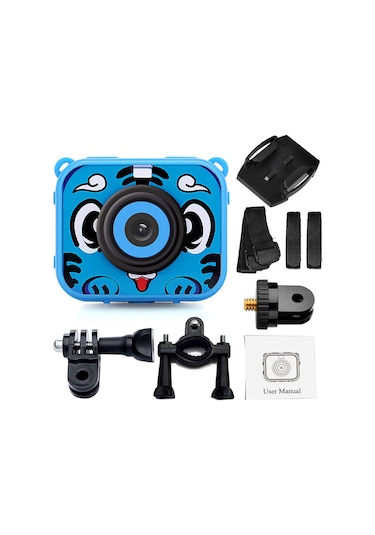 Lemestar Çocuklar İçin Mavi At-g20 Spor Kamera - 30 Metre Su Geçirmez, 1080p Hd Video, 12mp Fotoğraf, Tahil Pil Ve Kolay Kullanım Mavi