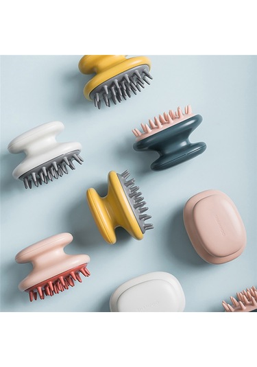 Suofeng Yumuşak Silikon Saç Masaj Fırçası - Islak Ve Kuru Saçlar İçin Rahatlatıcı Kafa Derisi Bakımı