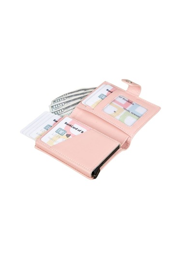 Palertag Deri Cüzdan, Apple Airtag Uyumlu Pembe Pembe