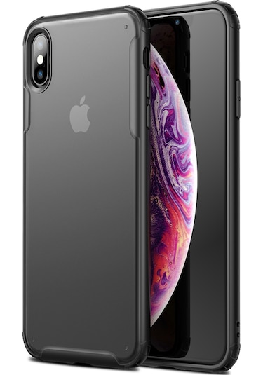 Apple Uyumlu iPhone Bikapak Elıt Mıst Xs Max Siyah Kapak