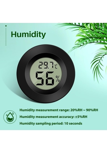 Ganzhoushop Test Termometre Sıcaklık Nem Mini Lcd Dijital Cihazı 3x Ultra Hassas Ölçüm Aleti