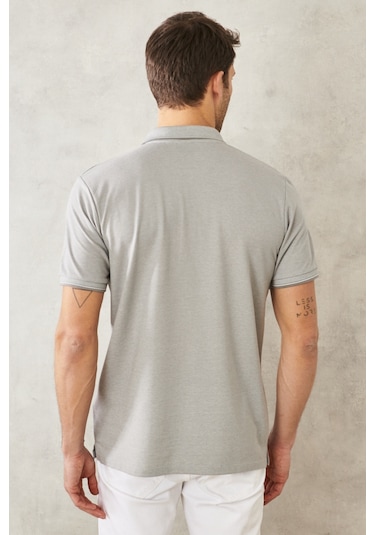 Ac&Co / Altınyıldız Classics Polo Yaka Cepli Regular Fit Bol Kesim Düz Tişört - 465114609 Gri Ac&Co / Altınyıldız Classics Polo Yaka Cepli Regular Fit Bol Kesim Düz Tişört - 465114609 Gri