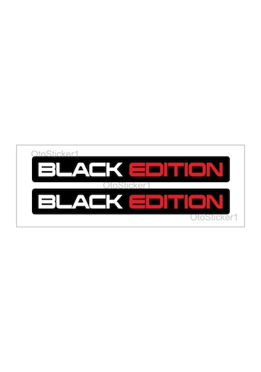 Oto Sticker Black Edition Sticker 2 Adet 15X2Cm
