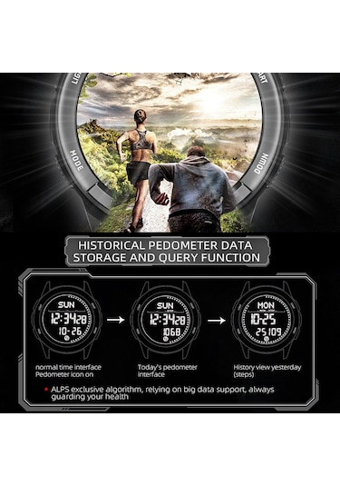 Skycity Hafif Ve Su Geçirmez Gps Spor Saati: Kompas, Altimetre Ve Adımsayar Fonksiyonlu Outdoor Partner Altın