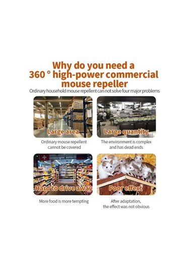 Ultrasonik Sıçan Kovucu Yüksek Güçlü Depo Ve Otel, Fare