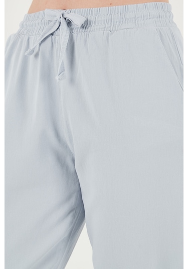 Lela Pamuklu Normal Bel Regular Fit Düz Paça Bayan Pantolon 668Yp42282S4 Buz Mavi