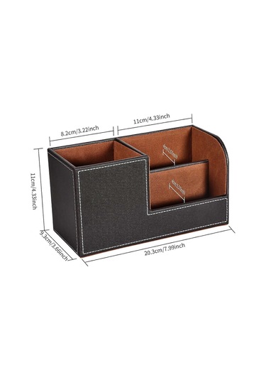 Ganzhoushop Masa Düzenleyici - Ofis Kalemlik Düzenleyici Masaüstü Masa Aksesuarları Ofis Malzemeleri Organizasyon Dekor Kahverengi