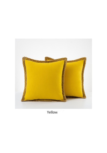 Sarı 1 Adet İskandinav Düz Renk Ev Ürün Yastık Örtüsü Alt Pamuk Keten Yastık Örtüsü Atma Kapakları Çuval Yastık & Kırlent 56805895