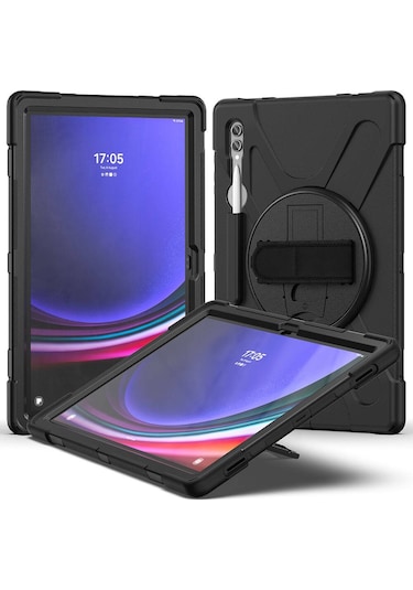 Samsung Galaxy Uyumlu S8 Ultra Sm-x900 14.6 İnç Kılıf Ultra Koruma Zırh Askılı Silikon Tablet Kılıfı