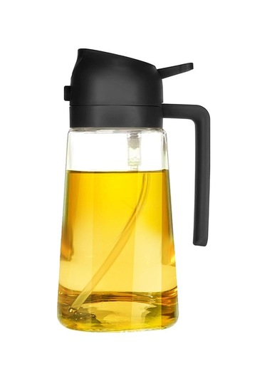 Reedark Zeytinyağı Sprey Ve Döküm İki Kullanımlı 470ml Cam Yağ Dağıtıcı, Modern Mutfak Aleti, Otomatik Açma Özelliği, Yeşil-zencefil Rengi Diğer