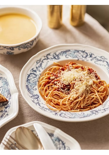 Roomi Desenli, Vintage Seramik Derin Tabak 660 Ml 202452399 Beyaz