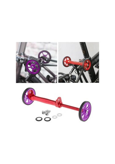 Suntek Katlanır Bisikletler Kolay Tekerlekler Ara Kırmızı-Mor Kırmızı - Mor