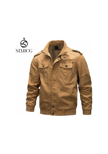 Sımıcg Erkek Haki Günlük Ceket Pamuklu Ceket Haki
