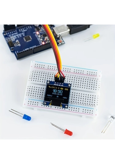 Dashanshop 3 Adet Mavi 0.96 İnç Oled I2c Ekran Modülü 128x64 Pixel Ssd1306 Arduino Raspberry Pi Uyumlu
