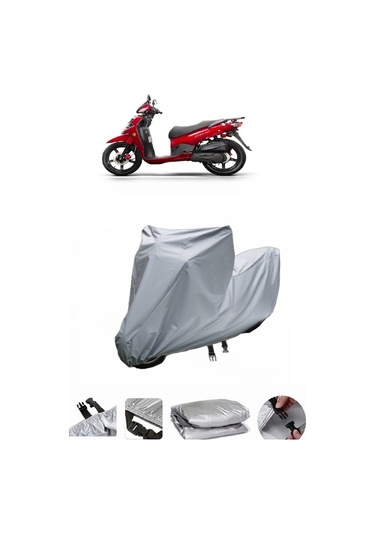 Sym Hd Evo 200 Su Geçirmez Gri Motosiklet Brandası