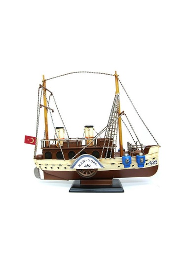 Dekoratif Retro Metal Yolcu Gemisi Vintage 31cm No.3