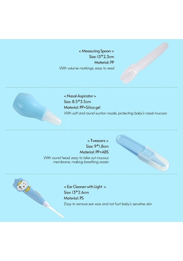 Novahub Moveevo Bebek Bakım Seti: Aspiratör, Tırnak Makası, Termometre, Diş Fırçası, Saklama Kabı Ve Aksesuarlar/