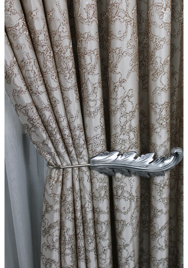 Jakar Fonluk Sahil Desen 1/3 Sıklık Korniş İçin Tek Kanat Kahverengi