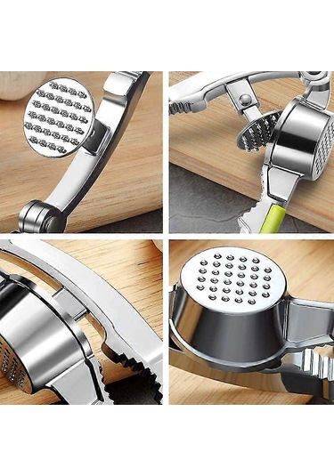 Sarımsak Presi Kırıcı Sıkacağı Pres Çinko Alaşımlı Zencefil Kırıcı Mutfak Aletleri Aletler Siyah